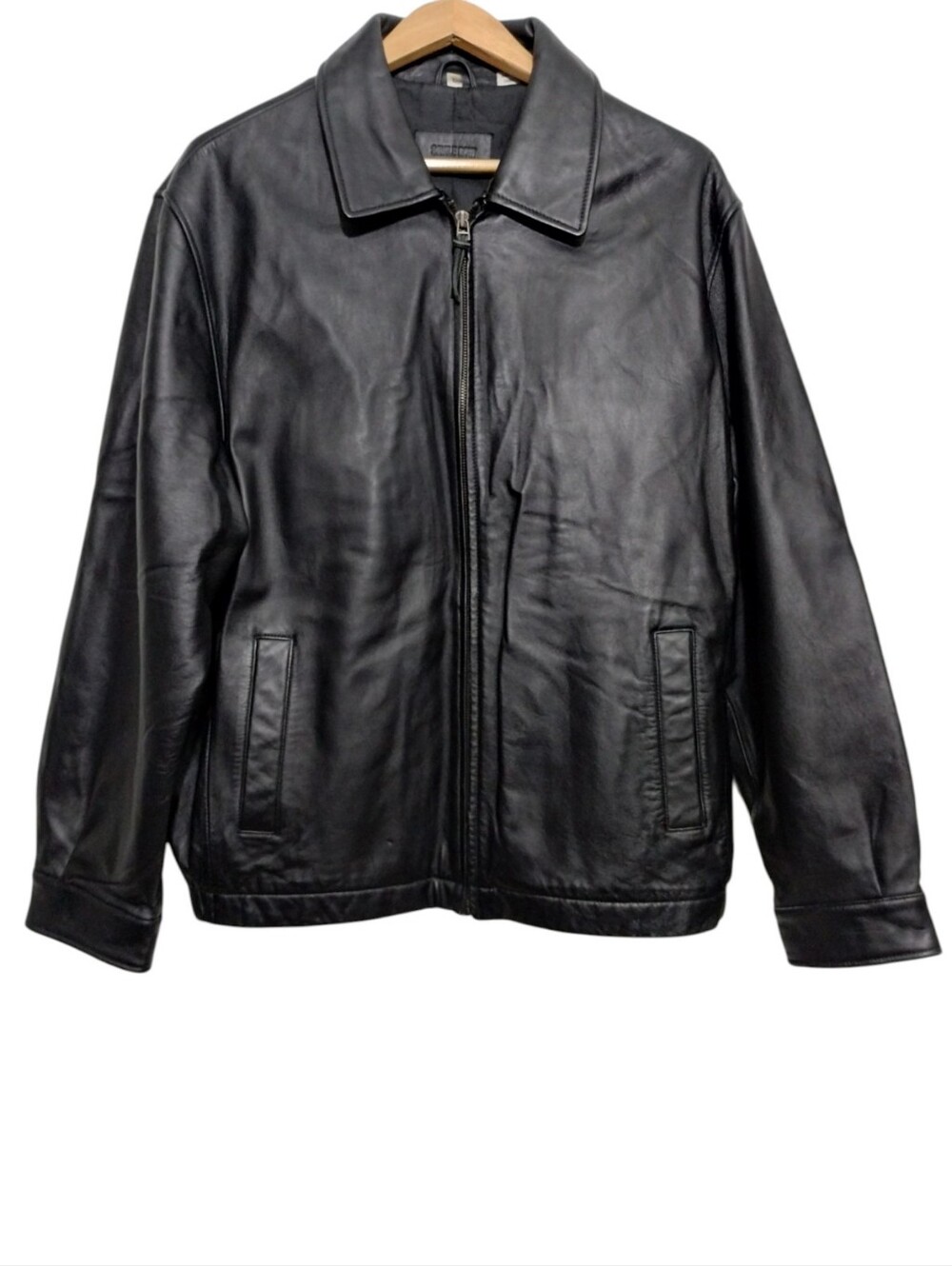 Savile Row Leather Men's L Bomber Full Zip Biker Grunge